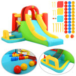 Happy hop chteau gonflable avec toboggan 400x295x200 cm pvc