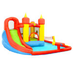 Happy hop chteau gonflable avec toboggan et piscine 410x385x220cm pvc