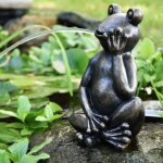 Heissner figurine d'étang grenouille anthracite 20x19x30 cm Heissner figurine d'étang grenouille anthracite 20x19x30 cm