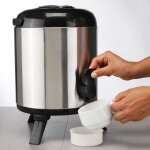 Hi carafe isotherme avec robinet 8 l 23 cm argent