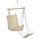 Hi chaise hamac avec repose - pieds beige toile de coton