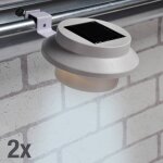 Hi ensemble de lampes solaires led de gouttière 2 pcs blanc Hi ensemble de lampes solaires led de gouttière 2 pcs blanc