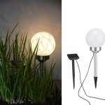 Hi lampe boule solaire rotative  led de jardin 15 cm