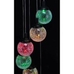 Hi lampe led solaire verre craquelé 6 ampoules Hi lampe led solaire verre craquelé 6 ampoules