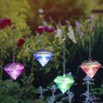 Hi lampes solaires sous forme de diamant 4 pcs