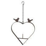 Hi mangeoire à oiseaux en forme de c?ur 23, 5 cm marron Hi mangeoire à oiseaux en forme de c?ur 23, 5 cm marron
