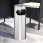 Hi poubelle cendrier argent 58 cm
