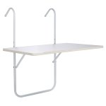 Hi table de balcon pliable blanc 60x40x1, 2 cm Hi table de balcon pliable blanc 60x40x1, 2 cm