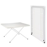 Hi table pliable réglable de camping blanc 80x60x51 / 61 cm Hi table pliable réglable de camping blanc 80x60x51 / 61 cm