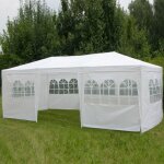 Hi tonnelle avec parois latrales 3 x 6 m blanc