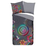 Hip housse de couette alegra 155x220 cm gris