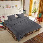 Hip housse de couette uni 135x200 cm gris Hip housse de couette uni 135x200 cm gris
