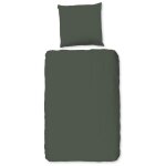 Hip housse de couette uni 140x200 / 220 cm vert olive