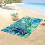 Hip serviette de plage isara 100x180 cm bleu et vert