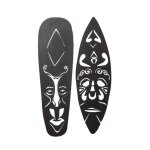 Homemania d�coration murale 2 pcs masque 30x48 cm acier noir