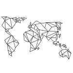 Homemania décoration murale carte du monde 100x58 cm acier noir Homemania décoration murale carte du monde 100x58 cm acier noir