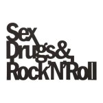 Homemania d�coration murale mots 50x38 cm acier noir