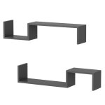 Homemania ensemble �tag�res murales angel 95, 4x19, 5x19, 5 cm anthracite