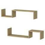 Homemania ensemble d'�tag�res murales angel 95, 4x19, 5x19, 5 cm ch�ne