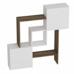 Homemania tagre  livres lorenz 118, 2x24x121, 8 cm blanc et noyer