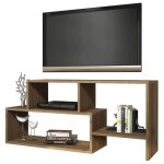 Homemania meuble tv clover 121, 8x29, 5x53, 8 cm noyer Homemania meuble tv clover 121, 8x29, 5x53, 8 cm noyer