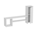 Homemania meuble tv nice 151x29, 5x40 / 90 cm blanc Homemania meuble tv nice 151x29, 5x40 / 90 cm blanc