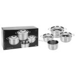 Excellent houseware ensemble de casseroles 7 pcs acier inoxydable 6 mm