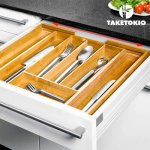Excellent houseware excellente houseware range - couverts extensible bambou