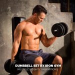 Iron gym set d'haltres rglables 15 kg irg031
