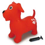 Jamara chien rebondissant avec pompe rouge Jamara chien rebondissant avec pompe rouge