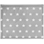 Jollein courtepointe d'aire de jeu 75 x 95 cm little star gris