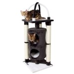 Kerbl arbre  chats onyx noir et blanc 81507