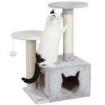Kerbl arbre � chat saphir light 80 cm blanc et gris