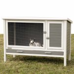 Kerbl clapier eco samy plastique 116x57x82 cm gris et blanc