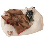 Kerbl lit pour chiens love you 47 x 37 x 11 cm beige 81231