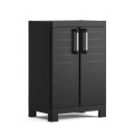 Keter armoire de rangement basse detroit noir