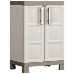 Keter armoire de rangement basse excellence beige et taupe 97 cm