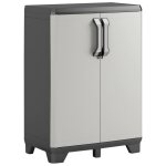Keter armoire de rangement basse gear noir et gris 97 cm