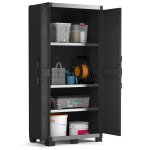 Keter armoire de rangement et tagres garage xl noir et argent 188cm