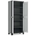 Keter armoire de rangement avec étagères titan noir et gris 182 cm Keter armoire de rangement avec étagères titan noir et gris 182 cm