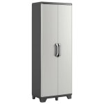 Keter armoire de rangement polyvalente gear noir et gris 182 cm