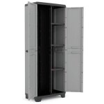 Keter armoire de rangement polyvalente stilo gris et noir 173 cm