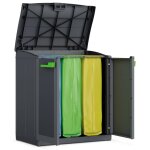 Keter armoire de recyclage moby compact recycling system gris graphite