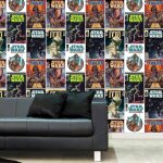 Kids at home papier peint star wars fronts multicolore