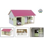 Kids globe Écurie de chevaux avec 2 boxes et rangement 1:32 rose Kids globe Écurie de chevaux avec 2 boxes et rangement 1:32 rose