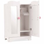 Kidkraft armoire de poupe lil' 29, 6 x 22, 2 x 48 cm blanc 60132