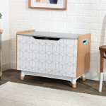 Kidkraft coffre  jouets pour enfants mid - century modern gris