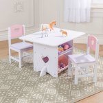 Kidkraft ensemble de table et 2 chaises avec motif de c?ur