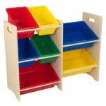 Kidkraft unit de rangement pour jouets avec 7 bacs beige 15470