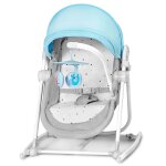 Kinderkraft transat pour bb 5 en 1 unimo bleu clair et gris